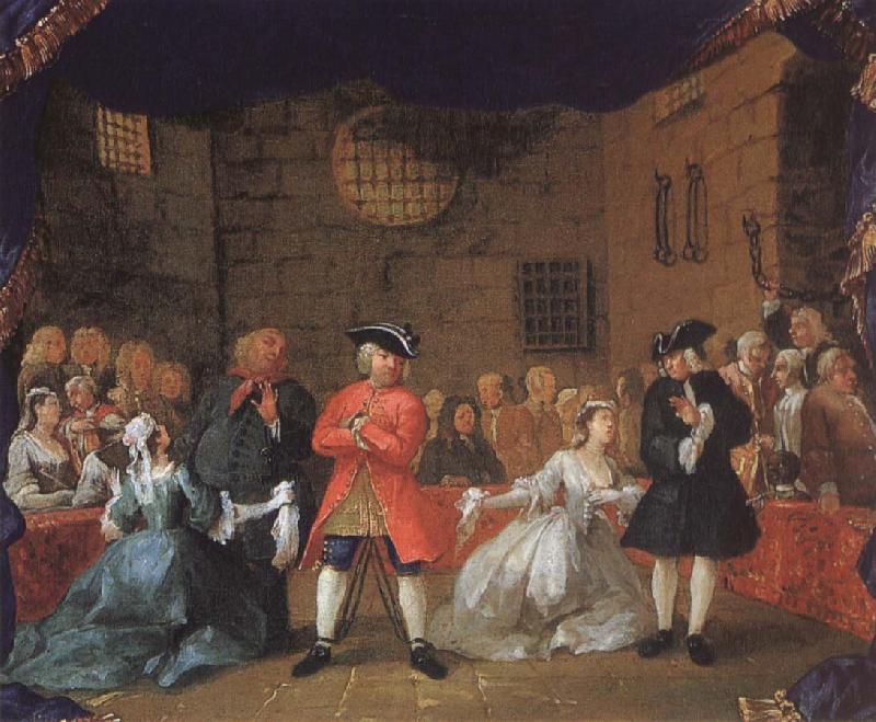 William Hogarth Scene from Tiggaroperan oil painting picture